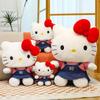 Hellokitty Plush Toy With Denim Dress For Kids And Collectors