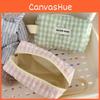 Soft Portable Handheld Cosmetic Organizer With Quilted Stitch For Women And Men