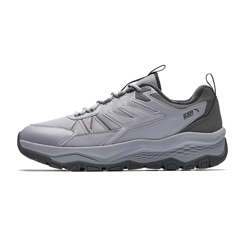 Anta Explore Mountain Comfortable Fashion Non-Slip Wear-Resistant Waterproof Low-Top Hiking Shoes Men Hiking Shoes Jacquard-Gray 912545584-5