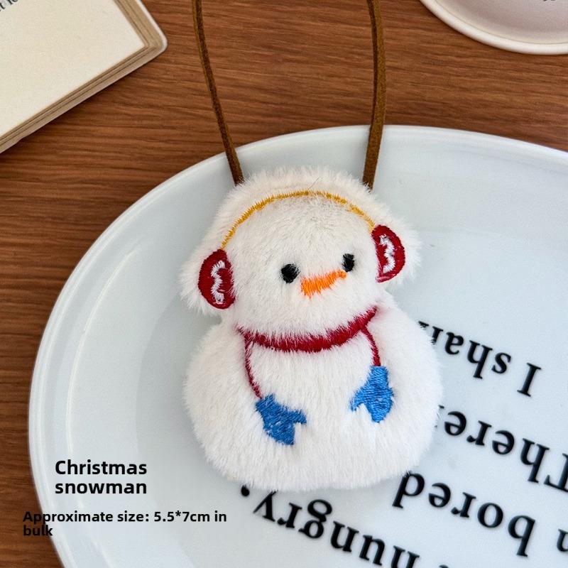 Cartoon Weihnachten Namensanhänger, Niedliche Mädchenhafte Herztaschen, Plüschpuppen, Weihnachtsmannfiguren, Kleine Geschenke