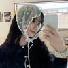 White Lace Hair Scarf Retro Triangle Scarf Countryside Headscarf  Girls Headwear