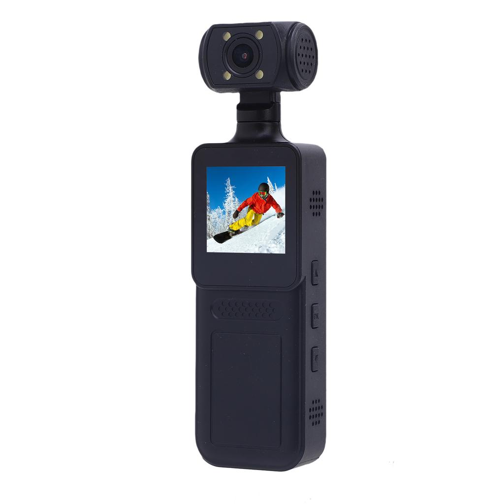 Action Camera 135 Degree Wide Angle 180 Degree Rotating Lens 40MP HD 1.3 Inch Screen Handheld Sports Camera with APP for Travel