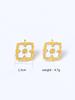 1 piece 18k Gold plated stainless steel lucky clover pendant necklace for women's daily accessories jewellery bracelet earrings