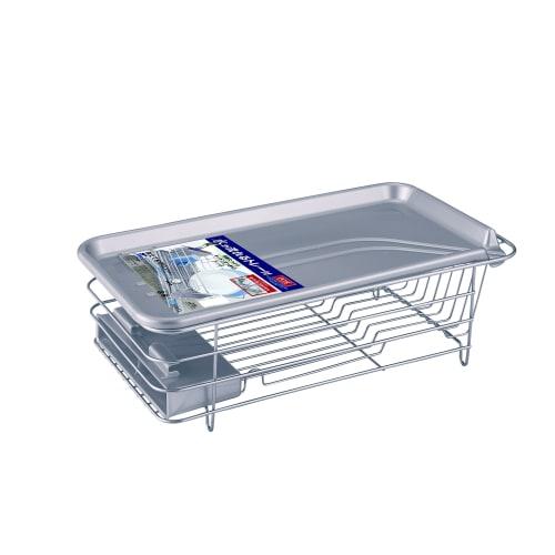 Asvel N-Pos? Slim Dish Drainer, Double-Coated, for Vertical and Horizontal Use, Silver, 5531