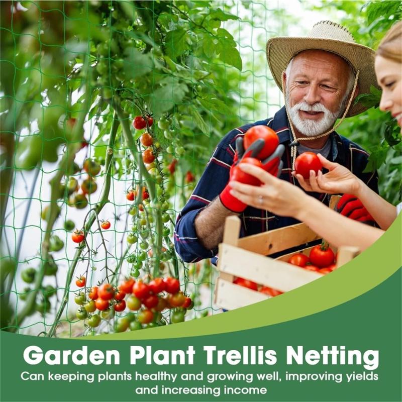 Garden Trellis Net Plant Support Netting for Climbing Plant Outdoor Flexible String Net for Bean Peas Vegetables Tomato