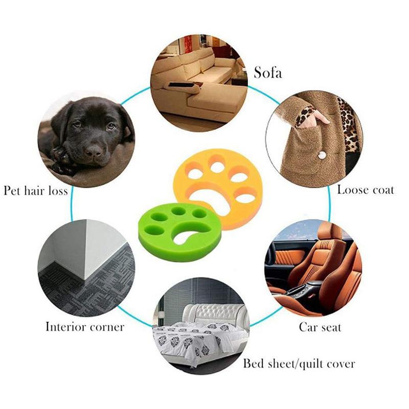 New Portable Cat Hair Remover Reusable Pet Fluff Silicone Hair Remover  Furniture Clothes Dust Cleaning Tool Pet Hair Trap Catch