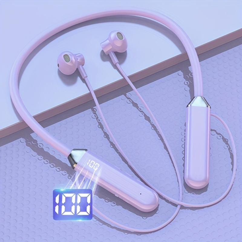New Digital Display Wireless Sports Noise-Canceling Neckband Headphones with Ultra Long Standby