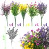 20 Bundles Artificial Flowers Outdoor UV Resistant No Fade Fake Plants Faux Plastic Shrubs for Garden Patio Porch Window Box Home Wedding Farmhouse