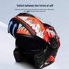 3C Certified Flip-up Dual Visor Full Face Helmet for Men and Women - All Seasons