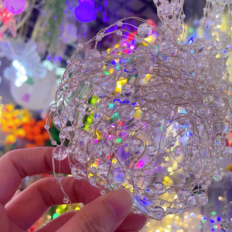 Battery Pearl LED Lights, Pearl LED Copper String Lights Fairy Lights, Wedding Family Party LED Lights, Christmas Decoration Lights
