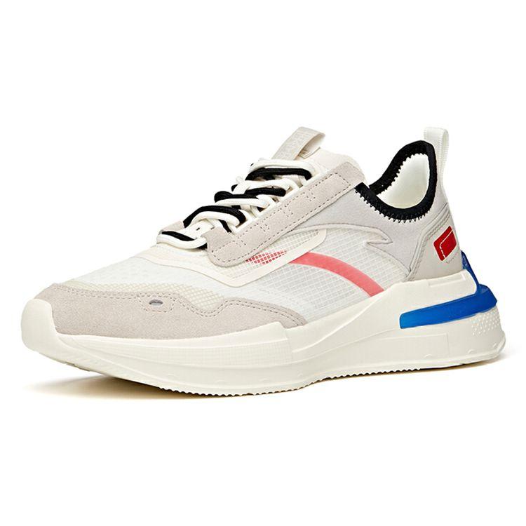 Anta Comfortable Versatile Shock Absorbing Non-Slip Wear-Resistant Breathable Low-Top Casual Shoes Men sneakers White Gray 112128871-1