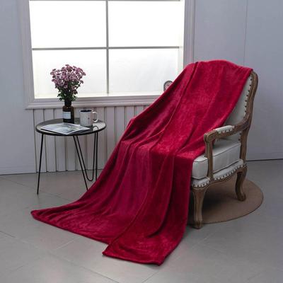 Antistatic Coral Fleece Winter Blanket - Soft, Solid Color Flannel