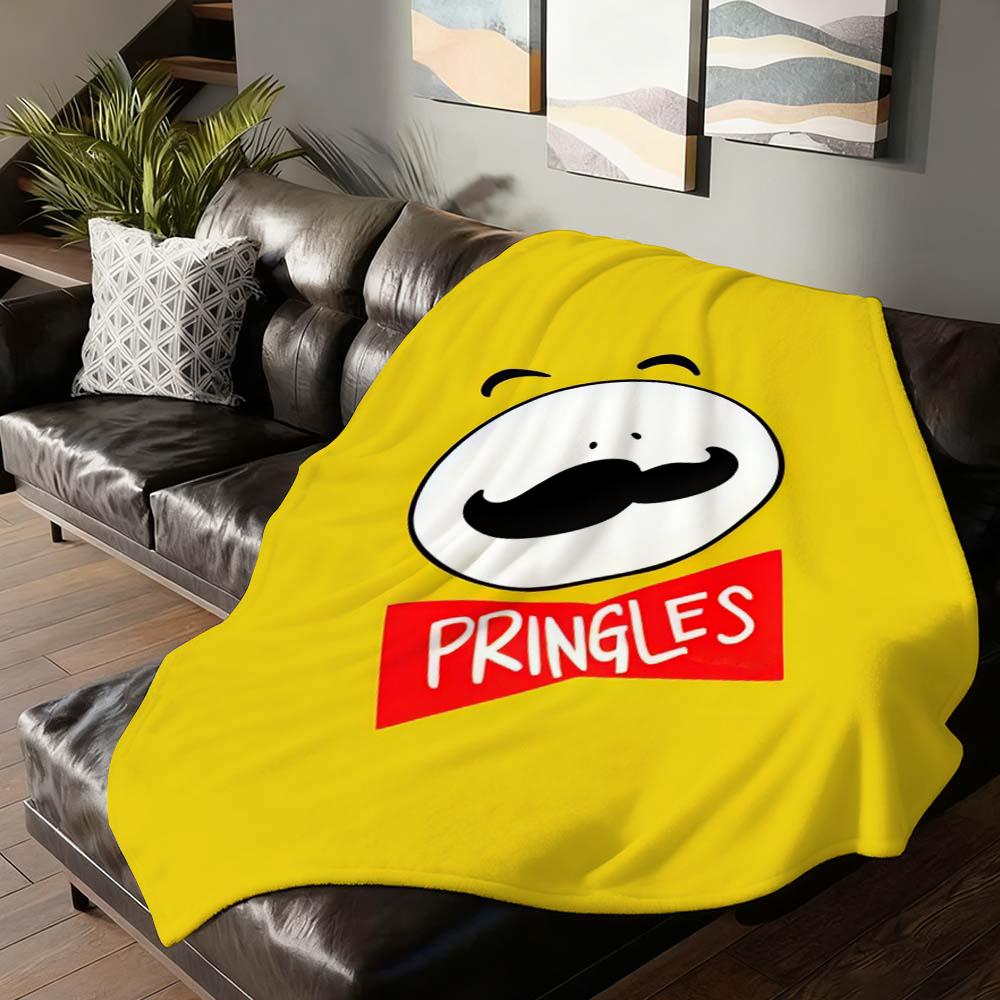 Fashion print P-pringleS Blanket For Sofa Office Bed Plane Travel Sleep Read Relax Camping Soft And Warm