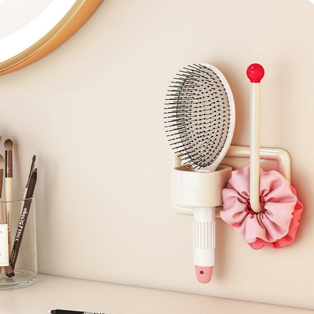 Multi-purpose Wall Mounted Headband Hook Self Adhesive Punch-Free Hair Dryer Storage Rack Space Saving Wall Hanging Hook