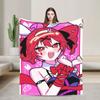 Teto Kasane Chibi Cartoon Anime Blanket  Warm Novelty Plush Throw Blanket For Couch Chair Sofa Bed Flannel Bedspread Bed Cover