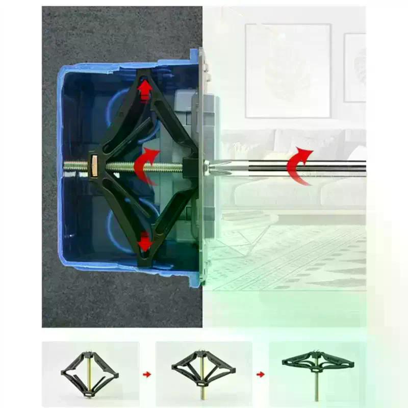 Wall Socket Box Repair Clamp Mechanical Structure Easy Operation For Home Electrical Switch Socket Repair