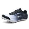 Professional Track & Field Shoes for Men Women Breathable Lace Up Sneakers Black Women Track Spike Running Sprint Sneakers