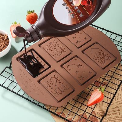 6 Gird Chocolate Silicone Mold Fondant Waffles Baking Mould Candy Cake Biscuit Making Tools Kitchen Supplies Candle Soap Moulds