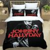 3D Johnny Hallyday bedruckte Bettwäsche-Sets exquisites Bettwaren-Set Bettbezug Steppbett-Set Bettwäsche-Set Luxus Geburtstagsgeschenk