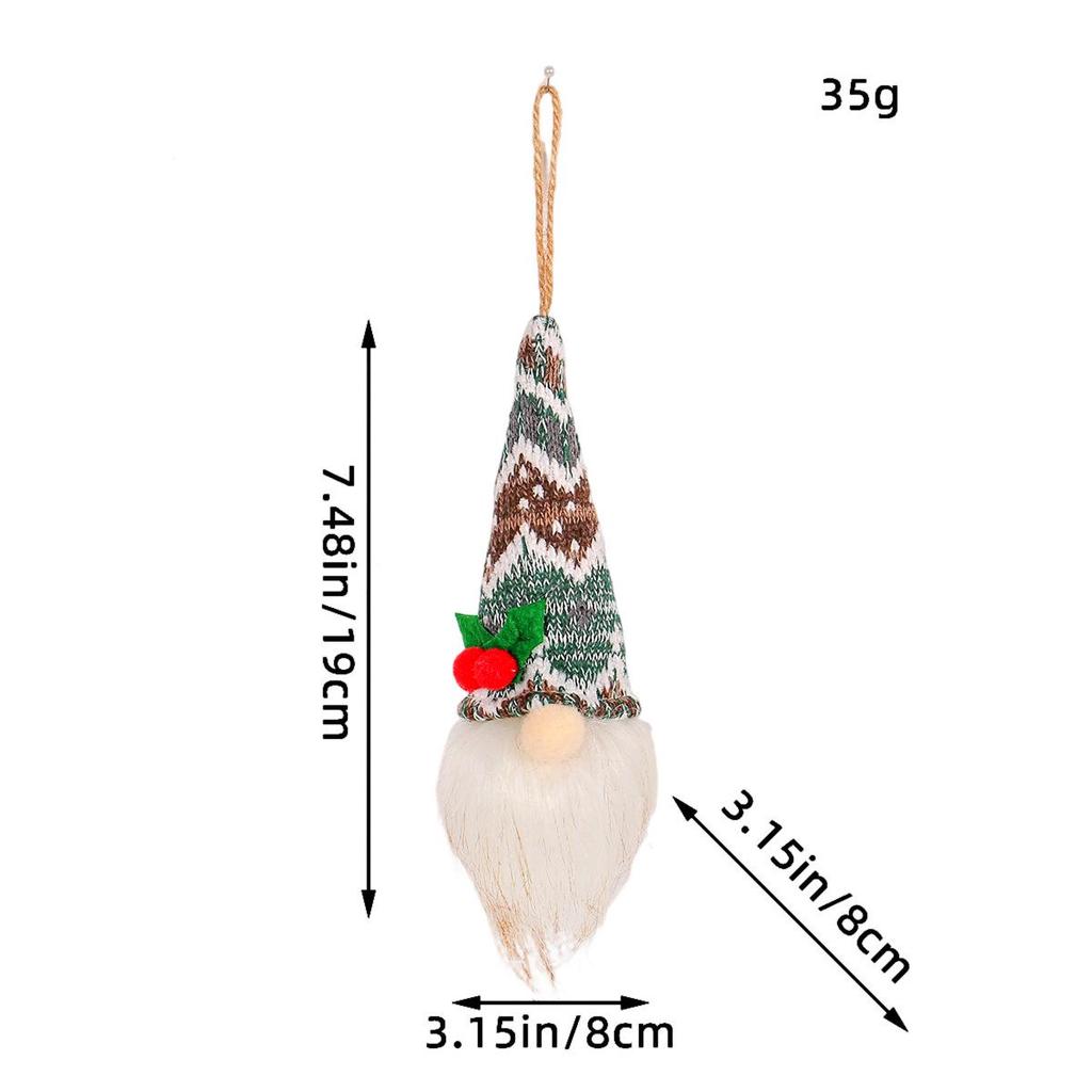 Luminous No-Face Doll Christmas Ornament – Gnome Plush Window Display Decor