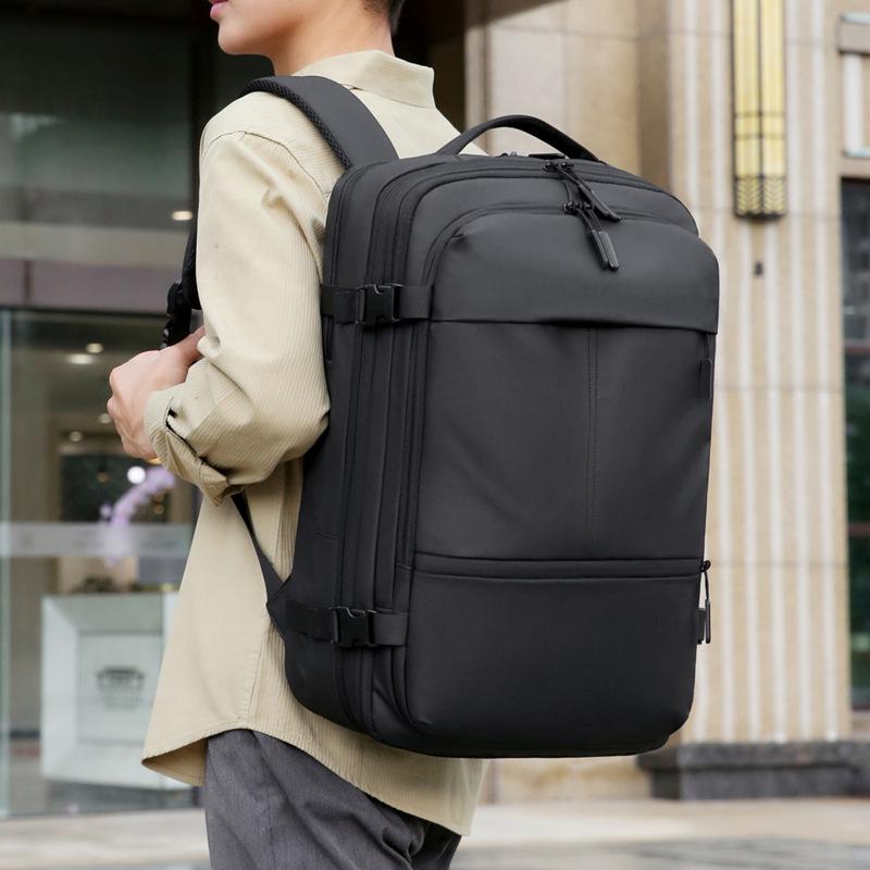 Schoolbag New Large Capacity Backpack Business Commuter Outdoor Travel Bag Solid Color Premium Multi-layer Backpack Computer Bag