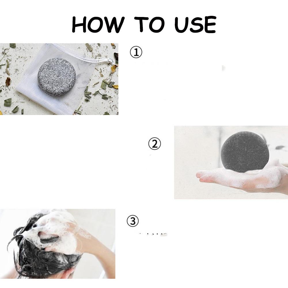 Haarverdunkelndes Shampoo Bar-He Shouwu Natürlicher Bio-Conditioner Feuchtigkeitspflege und Reparatur Geschädigtes Haar Pflege Seife Shampoo