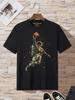 T-Shirt Graphic Astronaut Basketball Black 56
