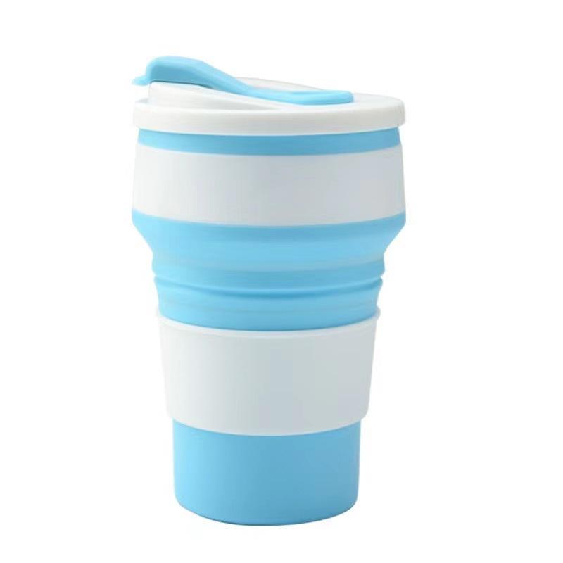 

Стильный складной силиконовый дорожный стаканчик: Портативное, высокоэффективное решение для любителей активного отдыха и спорта небесно-голубой