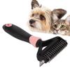 Pet Grooming Rake Stainless Steel Double Sided Pet Hair Remover For Cats And Dogs