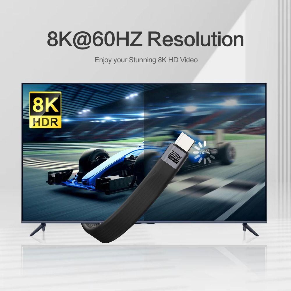 TPE Type C Data Cable Double Headed Data Transfer Line Keychain USB 4 Cable  Laptop Hub