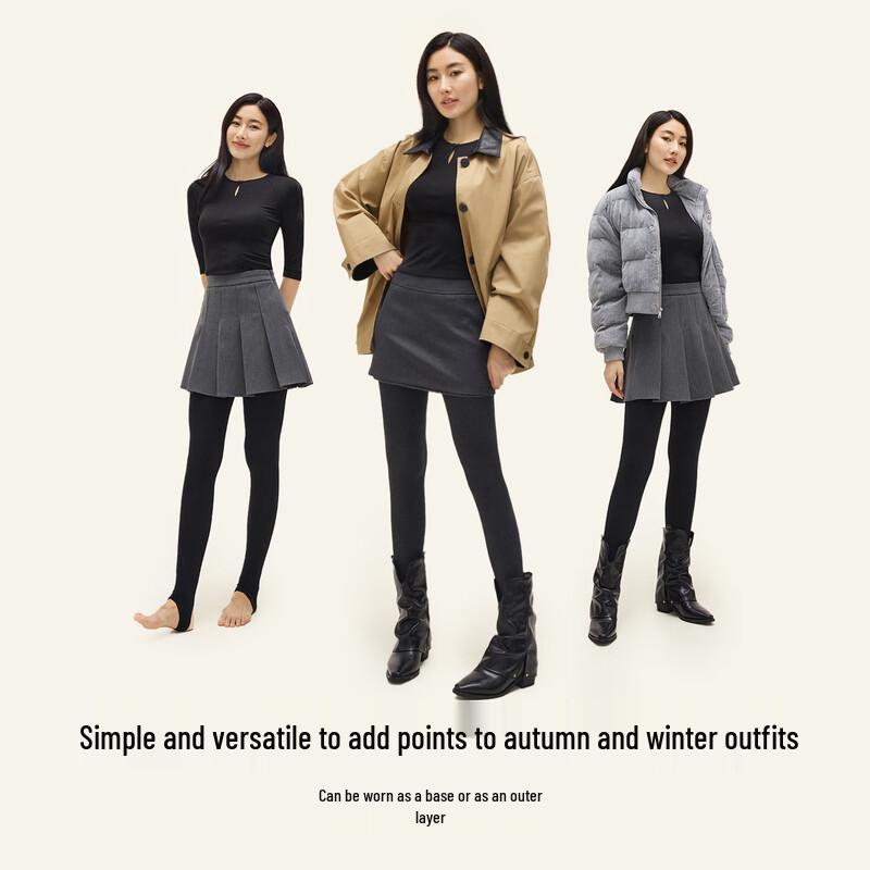 Women's Warm Ribbed Stirrup Thermal Tights