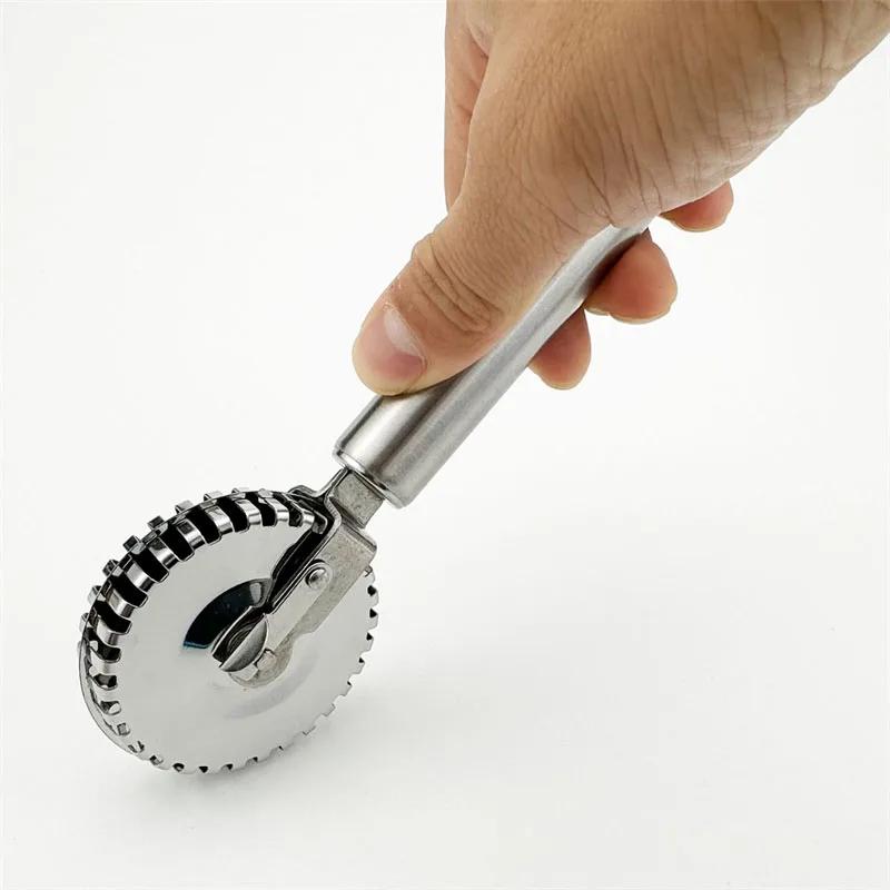 Stainless Steel Pastry Embossing Rolling Knife Double-sided Pie Filling Dumpling Rolling Lace Cutting Knife Edge Sealing Tools