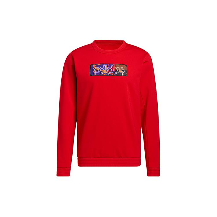 adidas Sweatshirts Men's Light Scarlet Crew Neck Moderate Regular GQ2834