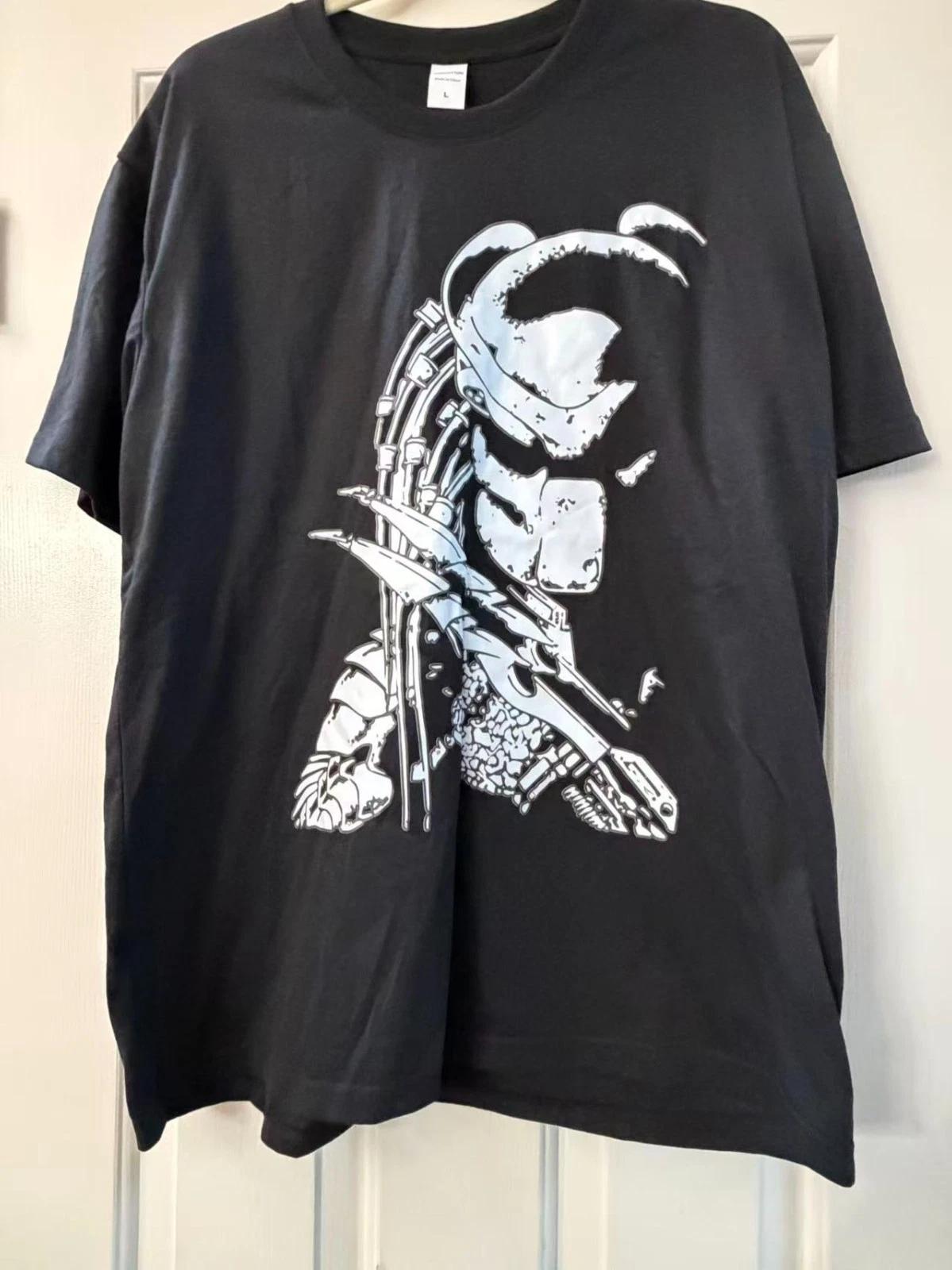Predator Alien Hunter T-Shirt Sci-Fi Movie Graphic Black Tee S