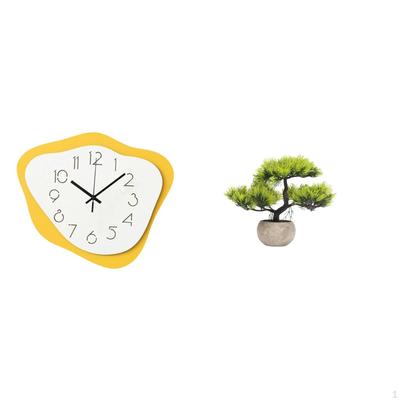 Acrylic Bonsai Wall Clock Hanging Modern Office Ornament Timepiece Silent Holiday Housewarming