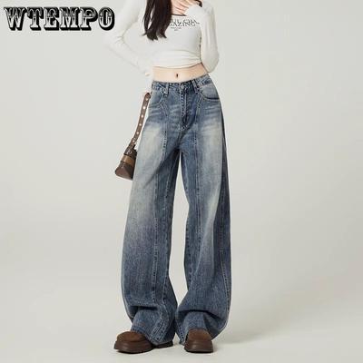 Wide Leg Jeans Spring and Summer New Retro High Waisted Loose Straight Leg Jeans