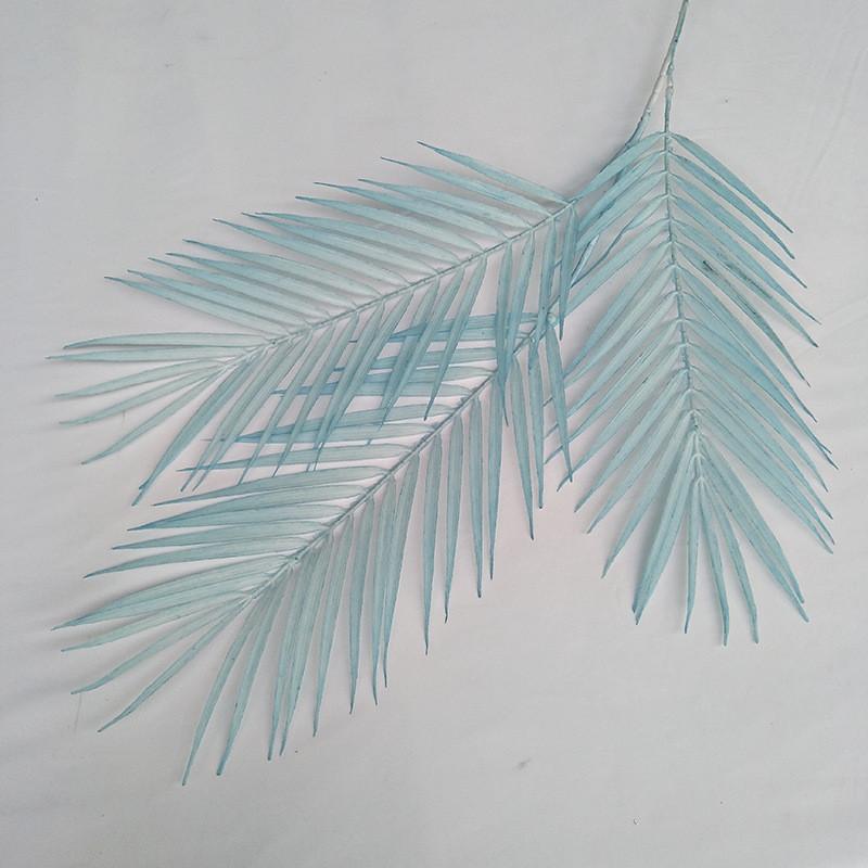 Artificial Plastic Palm Leaves Three Pronged Greenery Wedding Props Photography