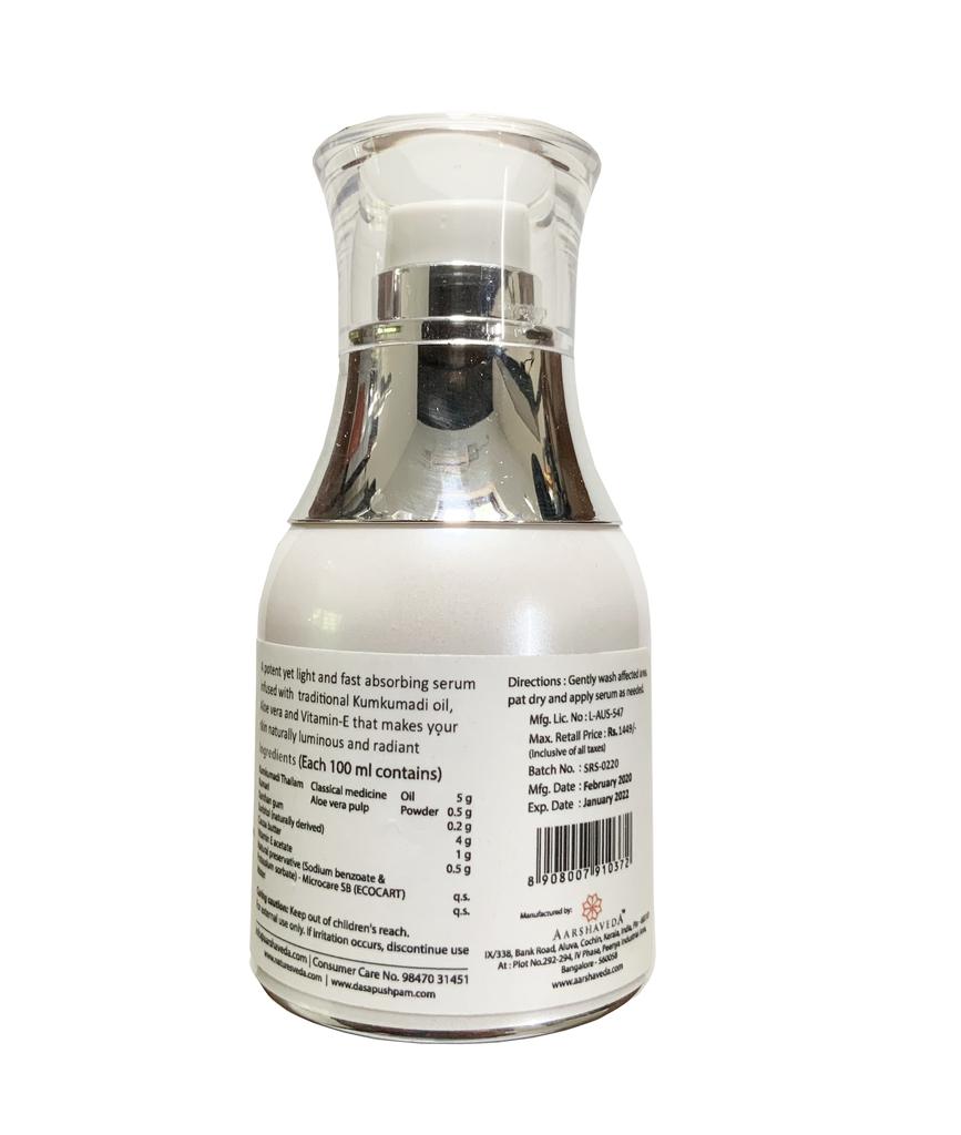 Sérum au Safran et à l'Huile de Kumkumadi: pour l'éclat de la peau (30 ml), Sérum éclat au safran, Nature's Veda