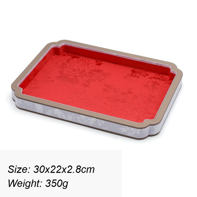 Ancient Style Jewelry Display Tray Counter Jade Storage Display Viewing Trays Forged Cloth Necklace Bracelet Organizer Plate