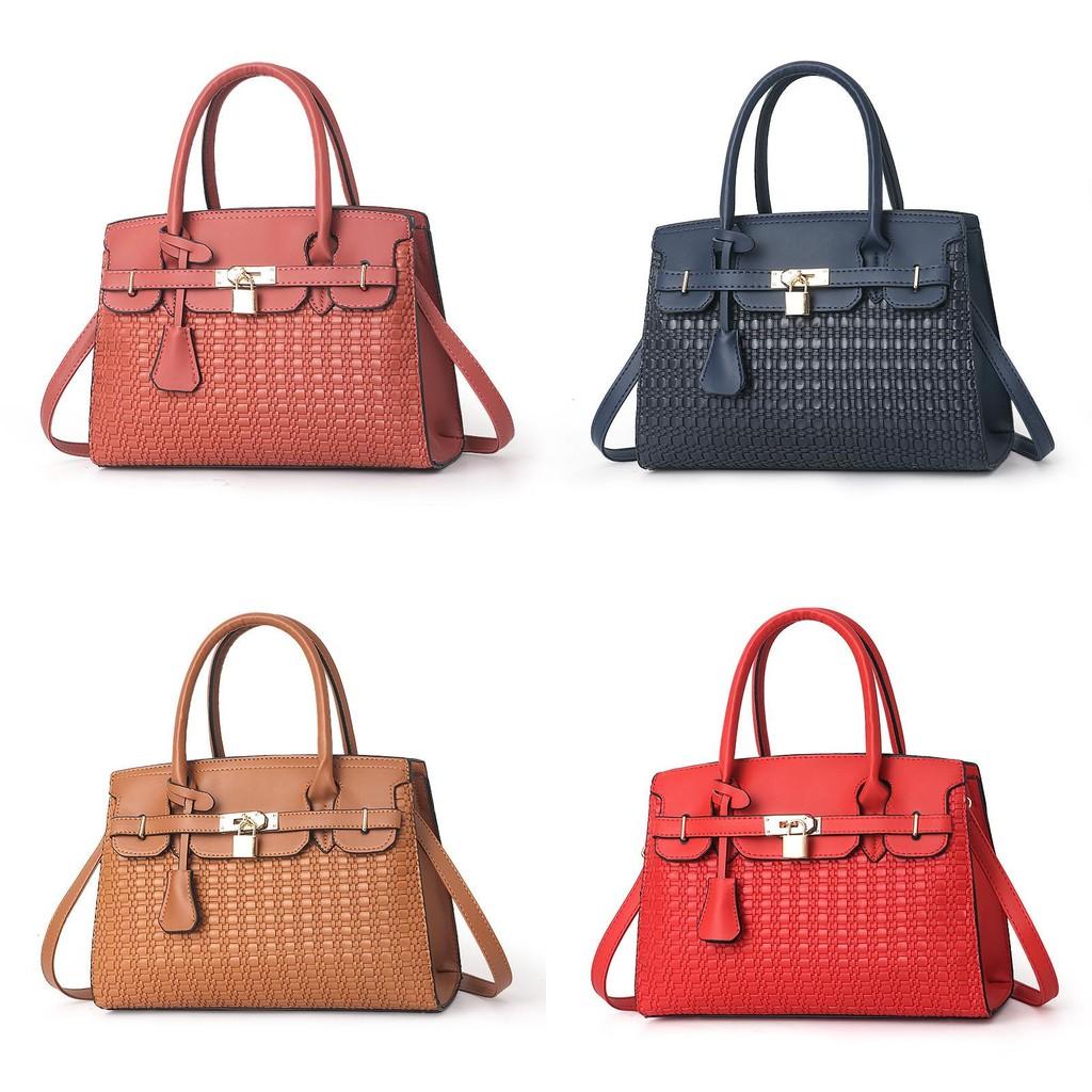 Pu Tote Bag For Women With Printed Design And Lock Closure For Daily Use