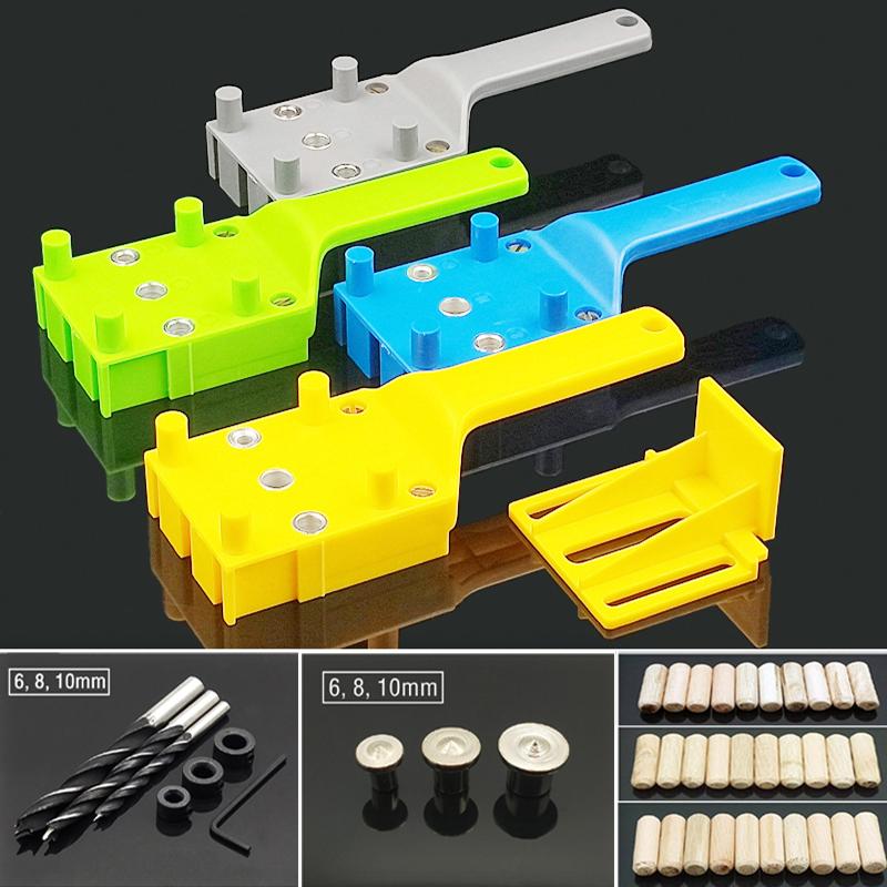 thumbnail image 2 of Self Centering Dowel Jig Set With 6 Adjustable Drill Guide Bushings, Straight Hole Drill Jigs For Biscuit Joinery | US 2 of 13