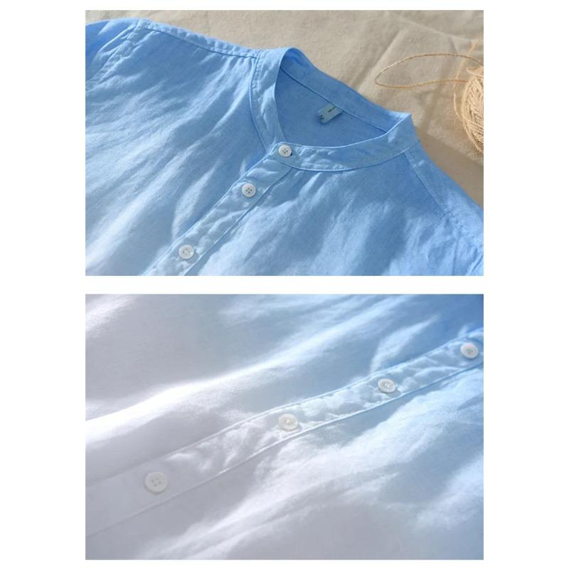 Short Sleeved Shirt Cool Breathable Comfortable Healthy Gradient Blue Hawaiian Beach Men's Cardigan Shirts