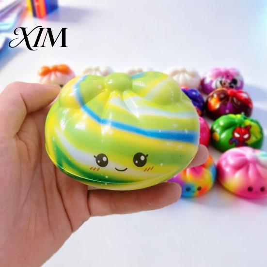 Calming Sensory Tools for Focus Colorful Bun Squeeze Toy, Soft Fidget Cute Hand Therapy Exercise Stress Relief Toy Adults Kids Anxiety Reducer Travel