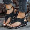 Outer Size Summer Flip-flops Flower Muffin Seed Bottom Slippers Large Size Casual Women's Rubber Sandals Buckle Sandals