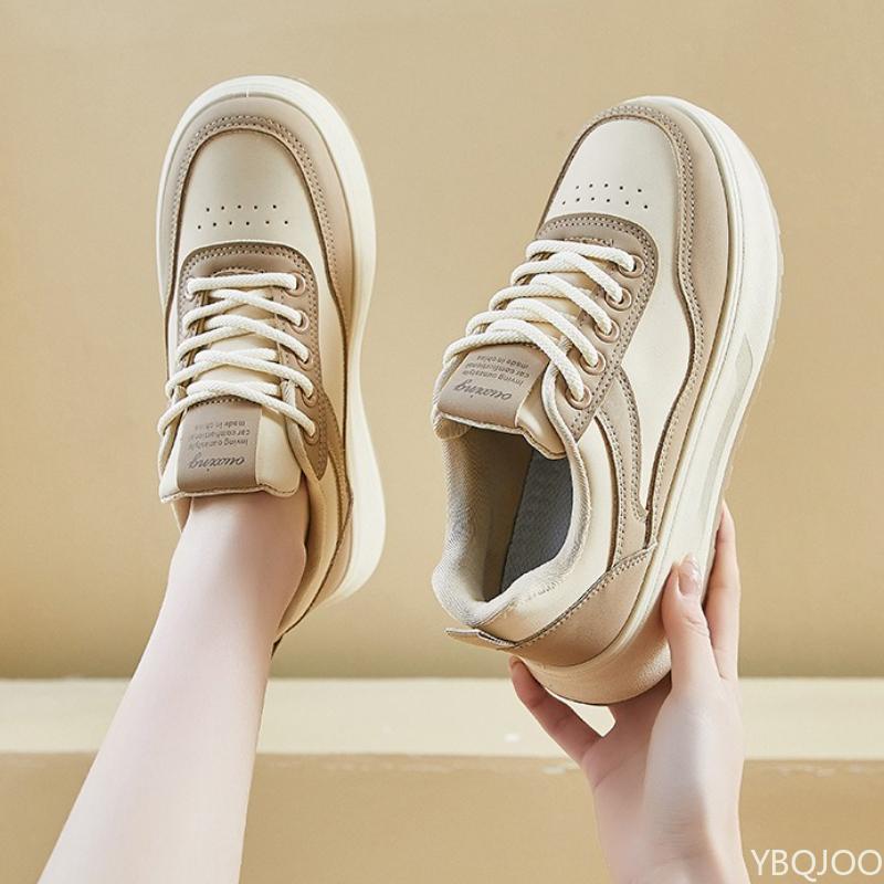 Spring new shoes for female students thick soled height increasing sports board shoes casual simple comfortable women's shoes