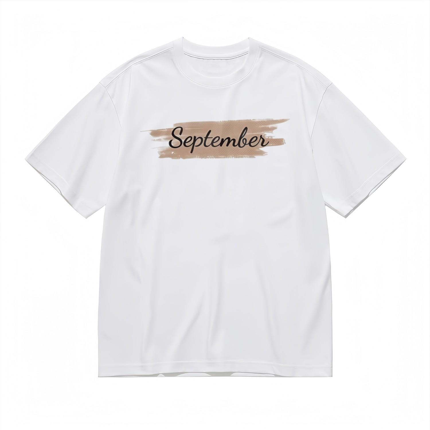 Men s Soft Breathable All Season Classic T-Shirt Mens Womens Tees Top September Graphic Cotton Tee 4XL
