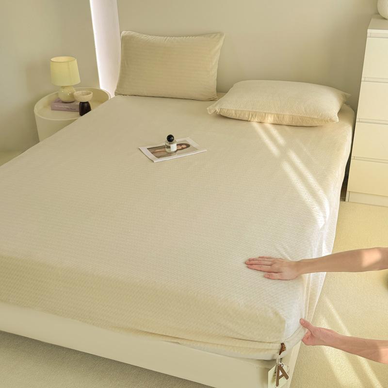 Class A Korean Velvet Cationic Velvet Single-Piece Mattress Household Mattress Mattress Protective Cover 90x200cm single mattress