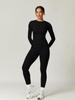 Women's Winter High-Waisted Slimming Yoga Set: Elastic Leggings and Long-Sleeved Jacket