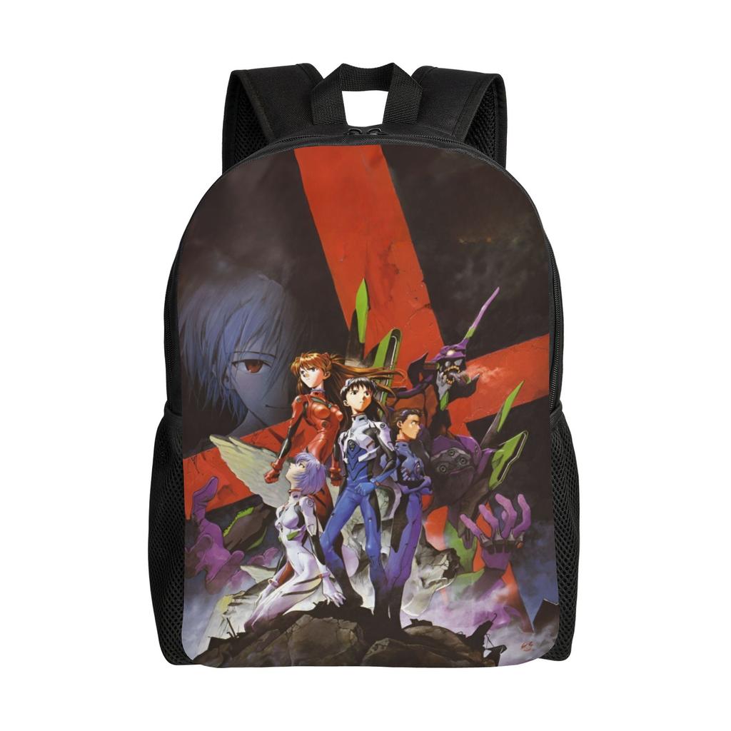 Custom EVA Evangelions Backpack Men Women Casual Bookbag for School College Manga Bags