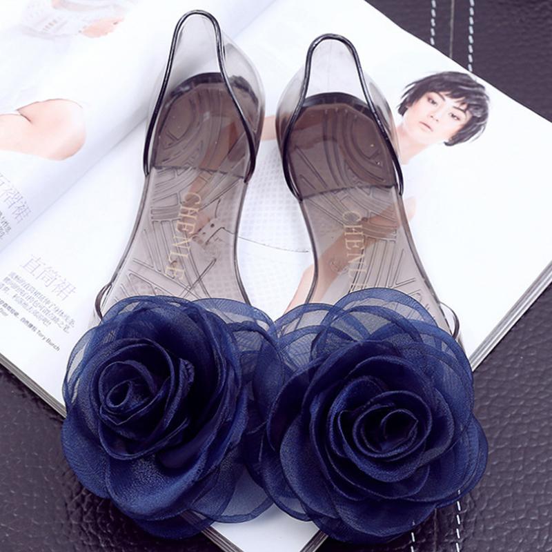 Buy Flower Sandals Jelly Shoes Women Summer Flat Fish Mouth